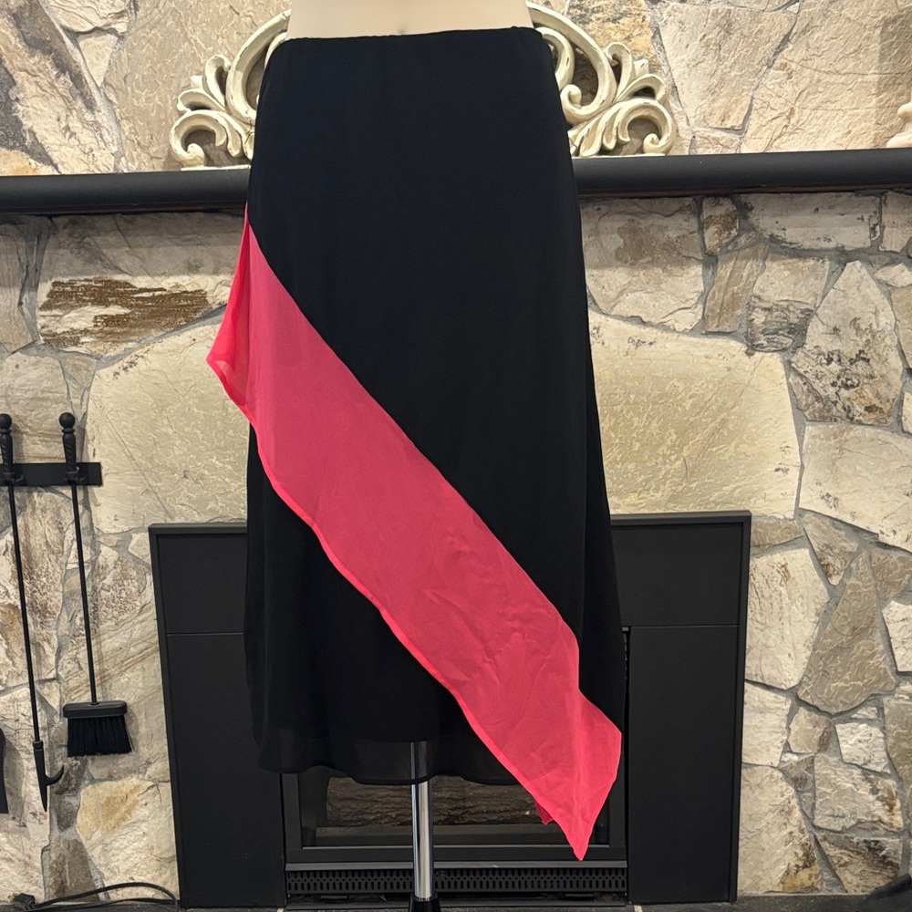 DKNY Black Skirt with Pink Accent